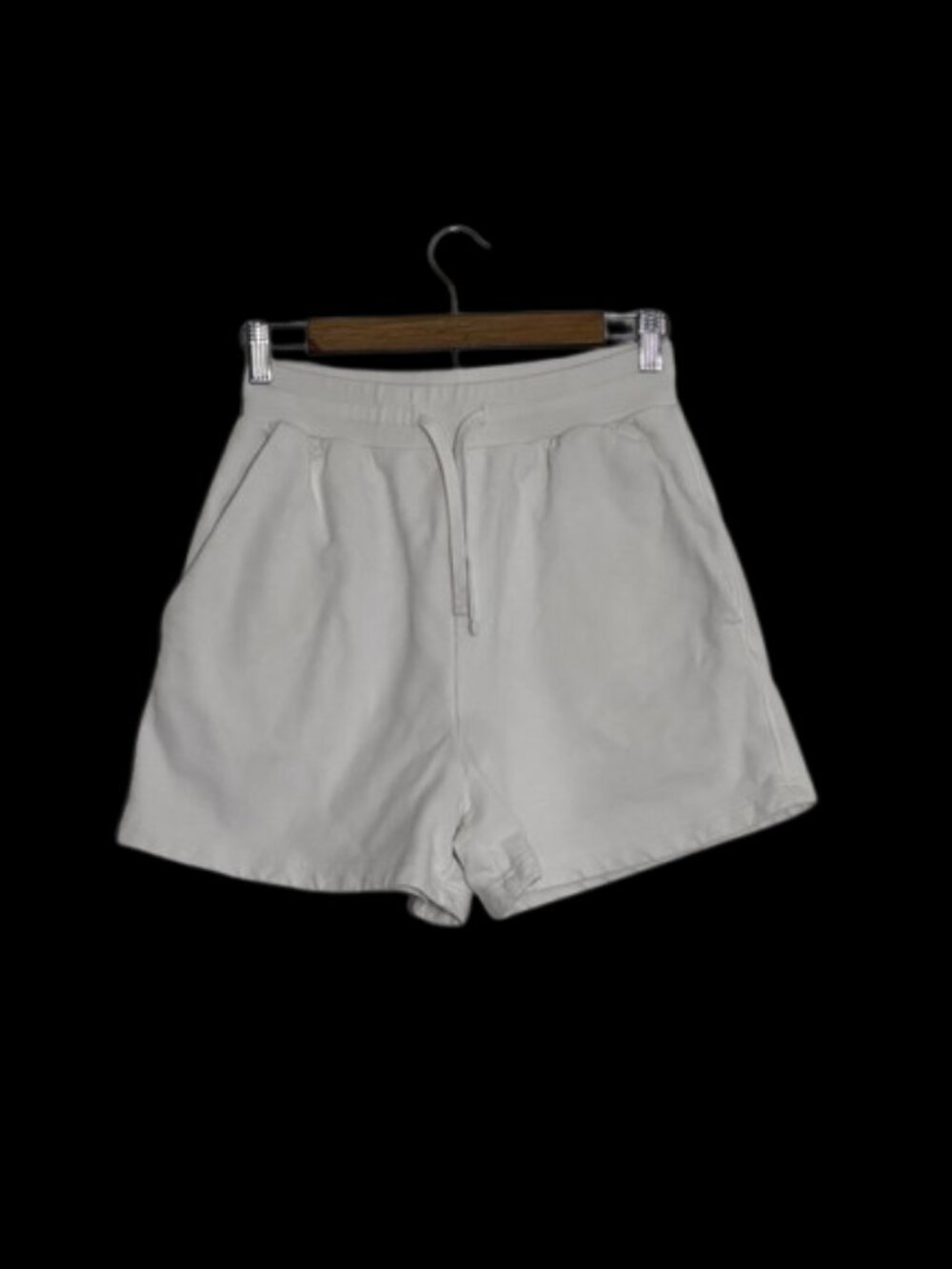 COS Drawstring Lounge Shorts Womens XS Cotton Cozy Elastic Waist High Rise White